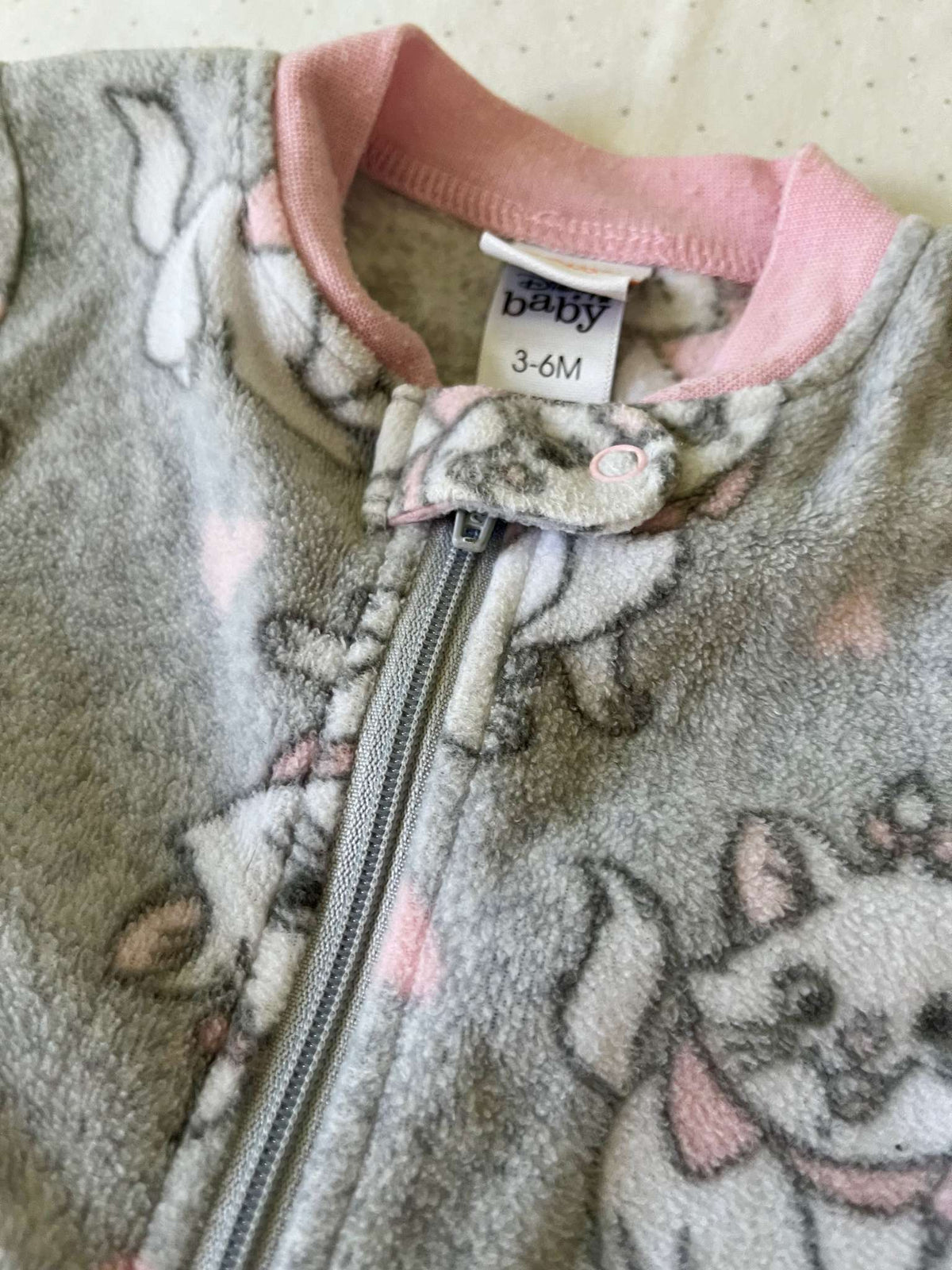 Disney Baby Aristocats Fleece Onesie - Baby Girl 3-6 months, Kids 6 Month (3-6M)