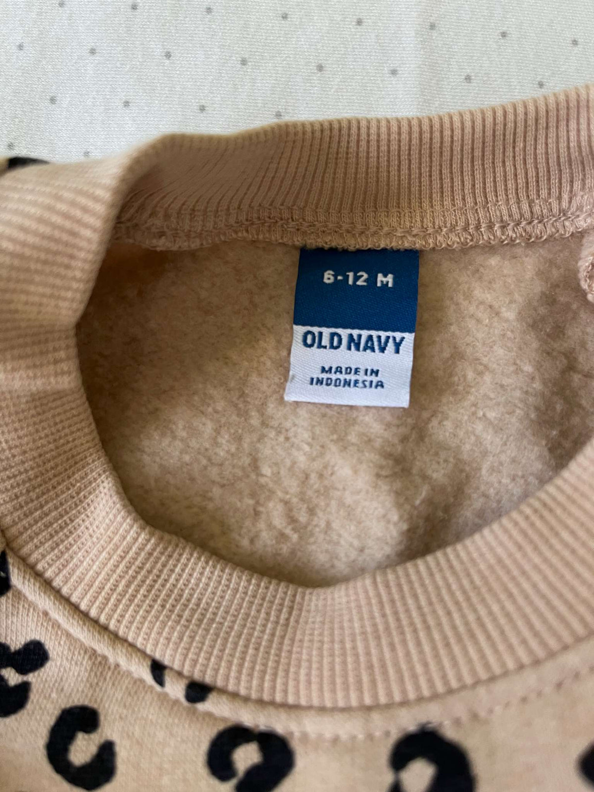 Old Navy Fleece Lined Leopard Print Onesie - 6-12 months, Kids 12 Month (9-12M)