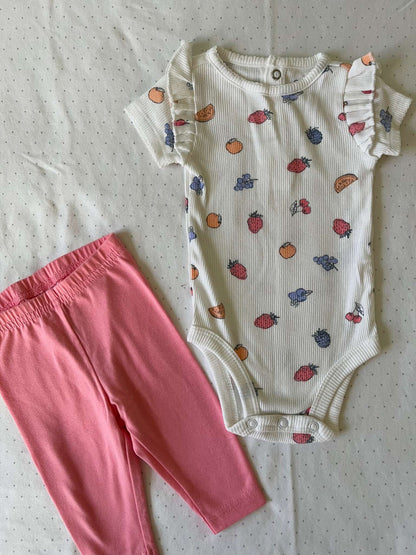 Carter's Twin Set Matching Outfits - Baby Girls 0-3 months and 6-9 months, Kids 9 Month (6-9M)