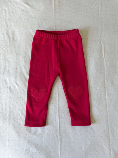 Old Navy Red Heart Fleece Lined Pants - 12-18 months, Kids 12 Month (9-12M)