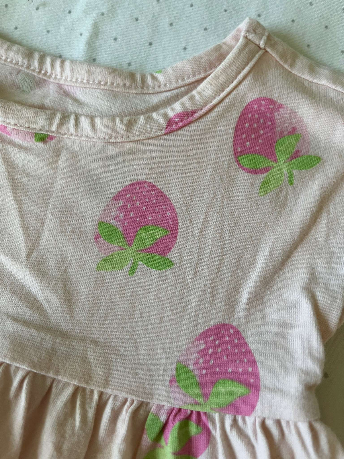 George Two Piece Strawberry Outfit - Baby Girl 3-6 months, Kids 6 Month (3-6M)