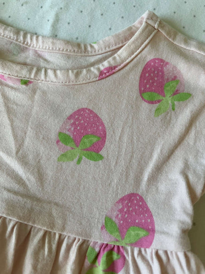 George Two Piece Strawberry Outfit - Baby Girl 3-6 months, Kids 6 Month (3-6M)