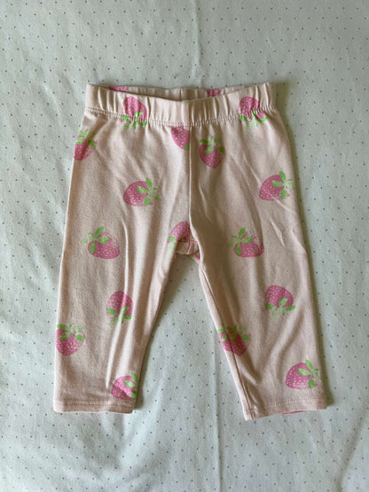 George Two Piece Strawberry Outfit - Baby Girl 3-6 months, Kids 6 Month (3-6M)