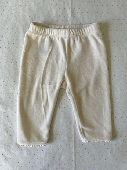 Baby Gap Velvet Soft Cream Pants - 3-6 months, Kids 6 Month (3-6M)