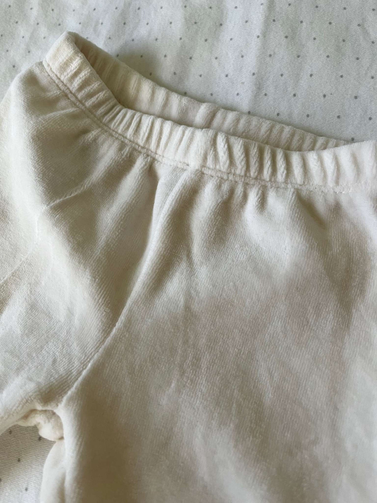 Baby Gap Velvet Soft Cream Pants - 3-6 months, Kids 6 Month (3-6M)