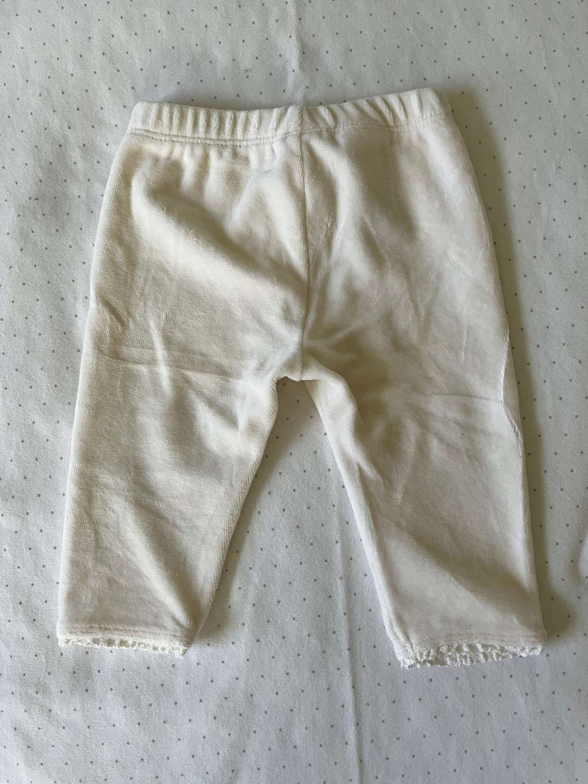 Baby Gap Velvet Soft Cream Pants - 3-6 months, Kids 6 Month (3-6M)