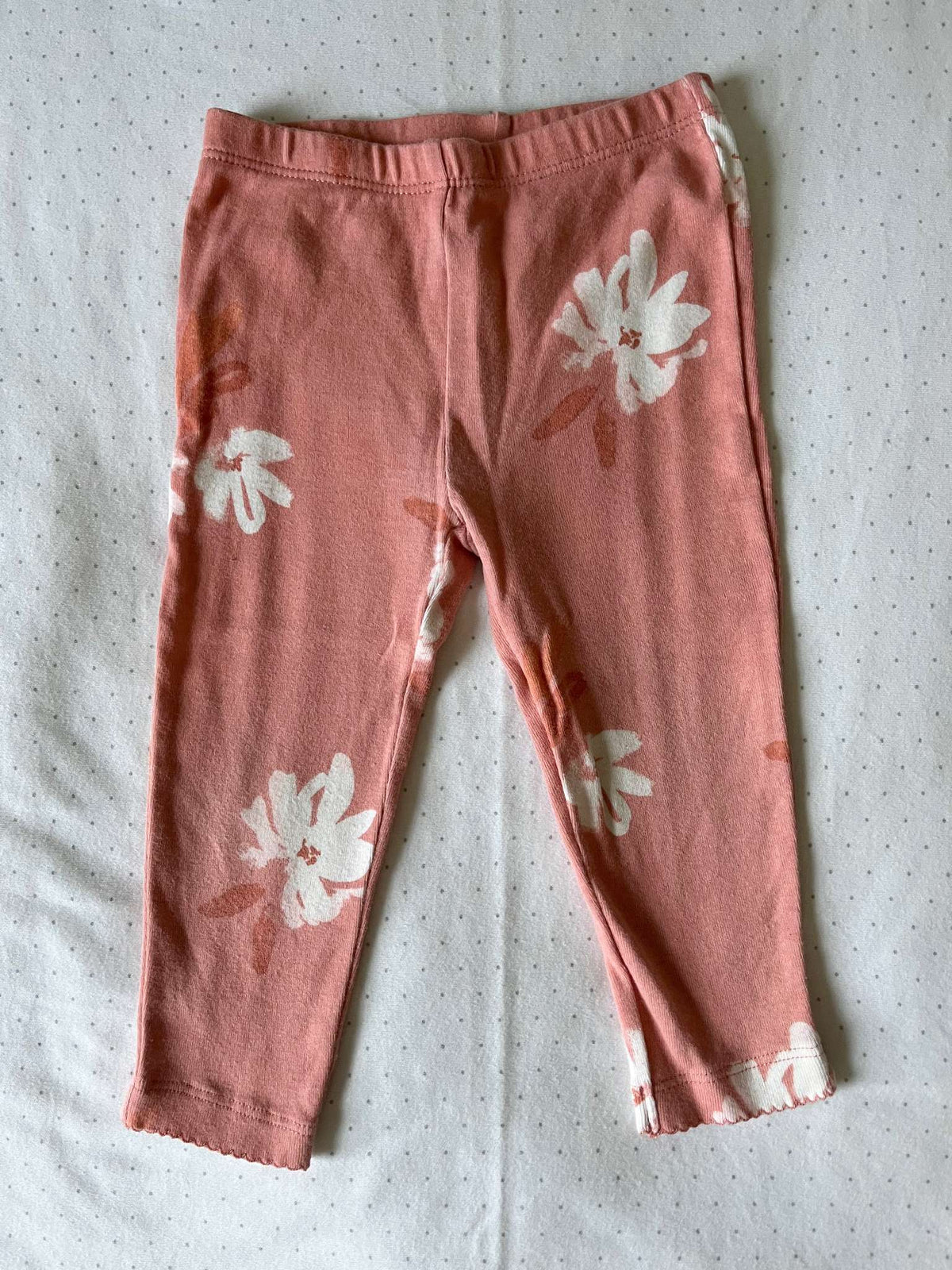 Carter's Three Piece Peach Floral Embroidered Set - Baby Girl 12 months, Kids 12 Month (9-12M)