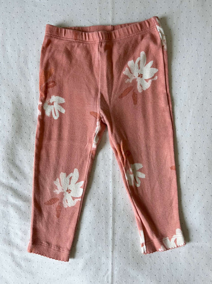Carter's Three Piece Peach Floral Embroidered Set - Baby Girl 12 months, Kids 12 Month (9-12M)