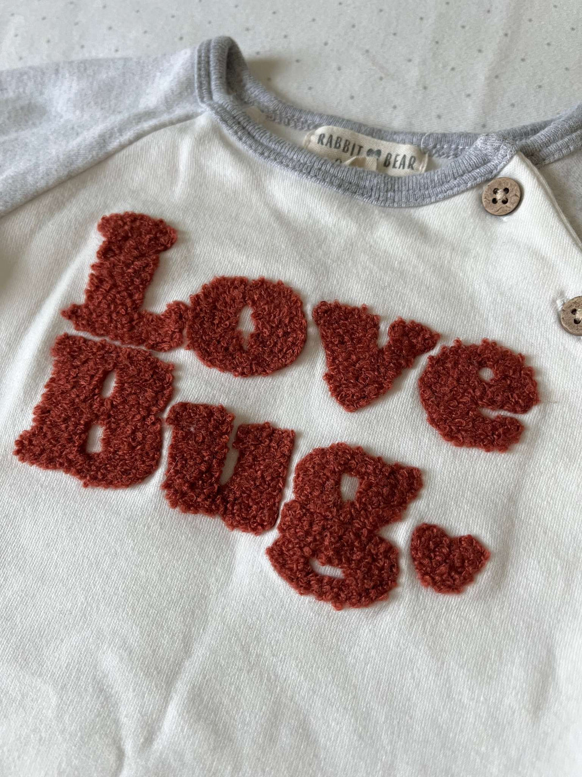 Rabbit + Bear Organic Set of 2 Long Sleeve Onesies - 0-3 months, Kids 3 Month (0-3M)