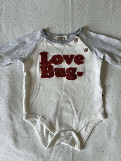 Rabbit + Bear Organic Set of 2 Long Sleeve Onesies - 0-3 months, Kids 3 Month (0-3M)