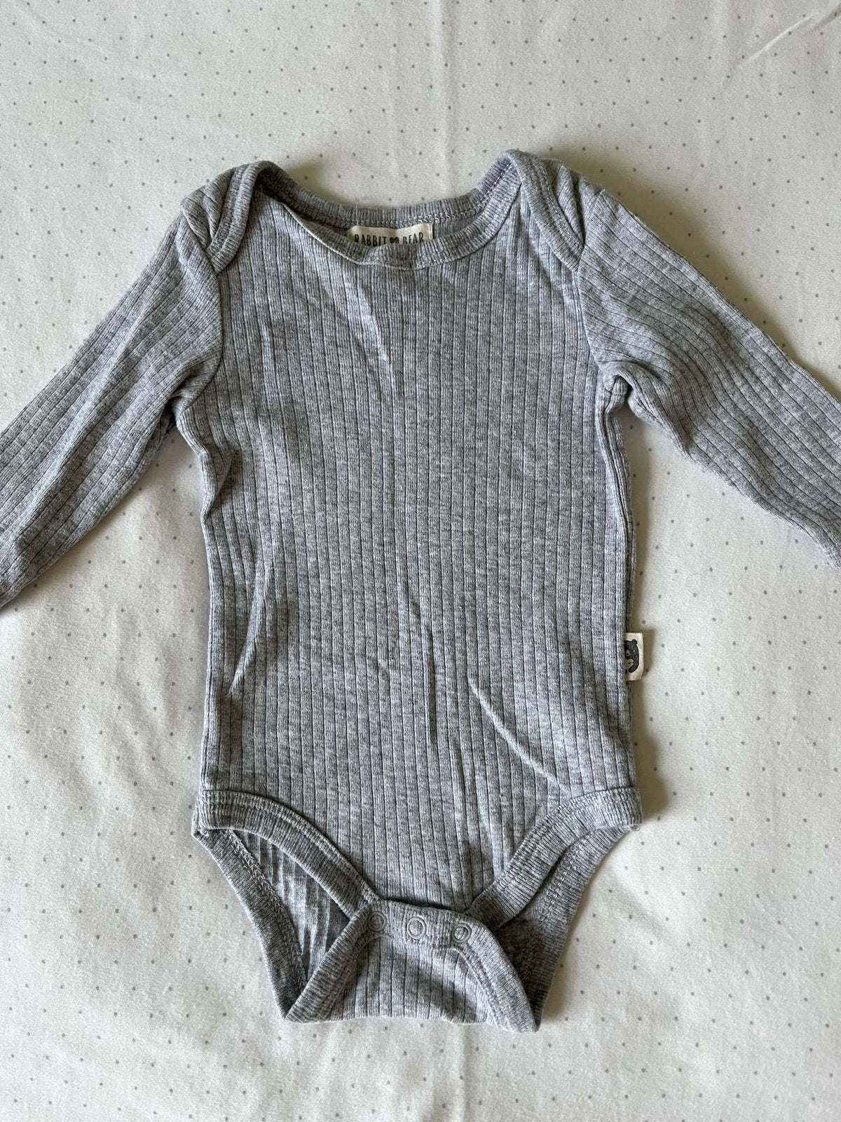 Rabbit + Bear Organic Set of 2 Long Sleeve Onesies - 0-3 months, Kids 3 Month (0-3M)