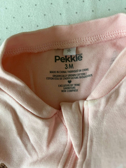 Pekkle Pink Ice Cream Cone Onesie Pajamas - Baby Girl 3 months, Kids 3 Month (0-3M)