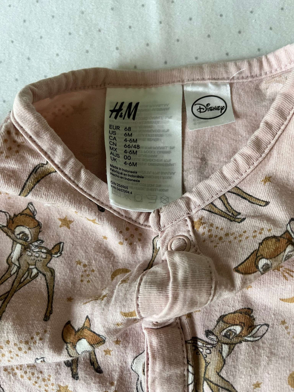 H&M Disney Bambi Onesie - Baby Girl 6 months, Kids 6 Month (3-6M)