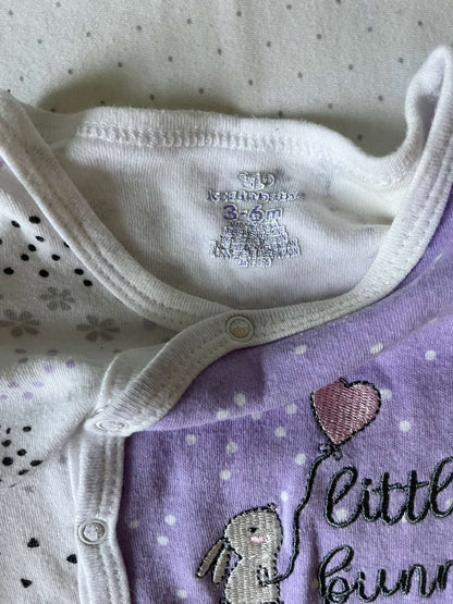 Koala Baby Little Bunny Onesie Pajamas - Baby Girl 3-6 months, Kids 6 Month (3-6M)