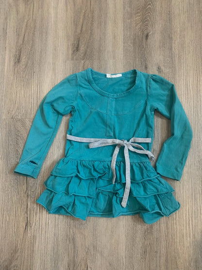 Peekaboo Beans Toddler Long Sleeveless Ruffle Dress Size 2, Kids 2T