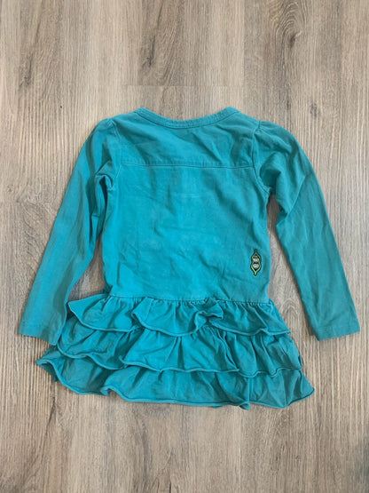 Peekaboo Beans Toddler Long Sleeveless Ruffle Dress Size 2, Kids 2T