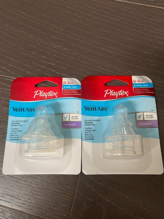 Playtex VentAire 0-3m+ slow silicone Nipples