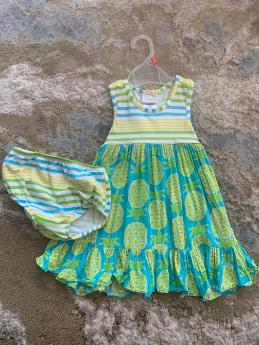 Iris & Ivy 24 M yellow, green and blue summer dress, Kids 24 Month (18-24M)