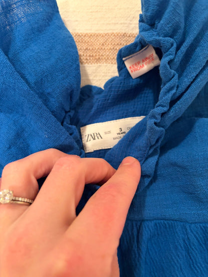 Zara girls royal blue dress , Kids 3T