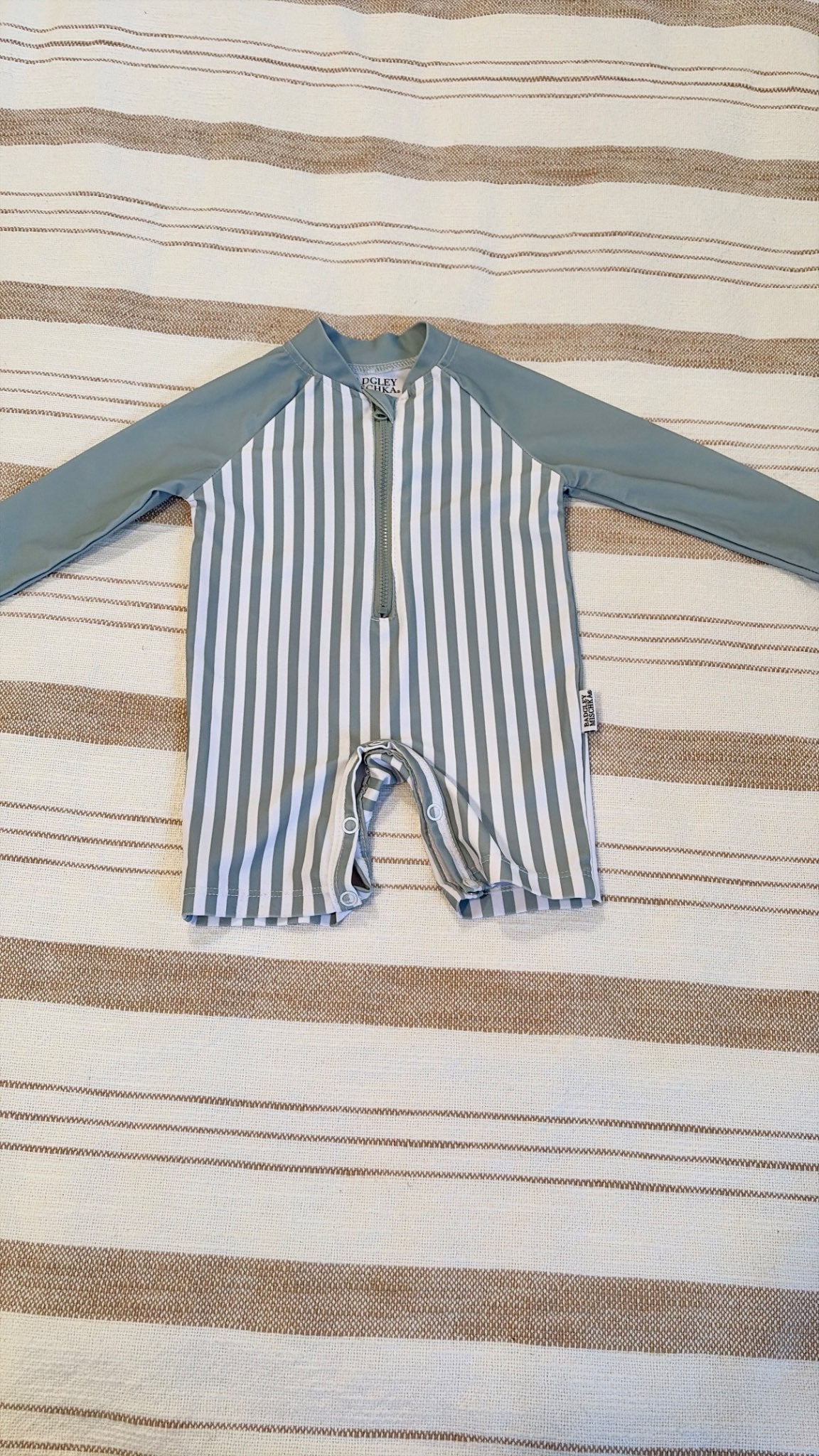 Striped long sleeve swimsuit , Kids 12 Month (9-12M)