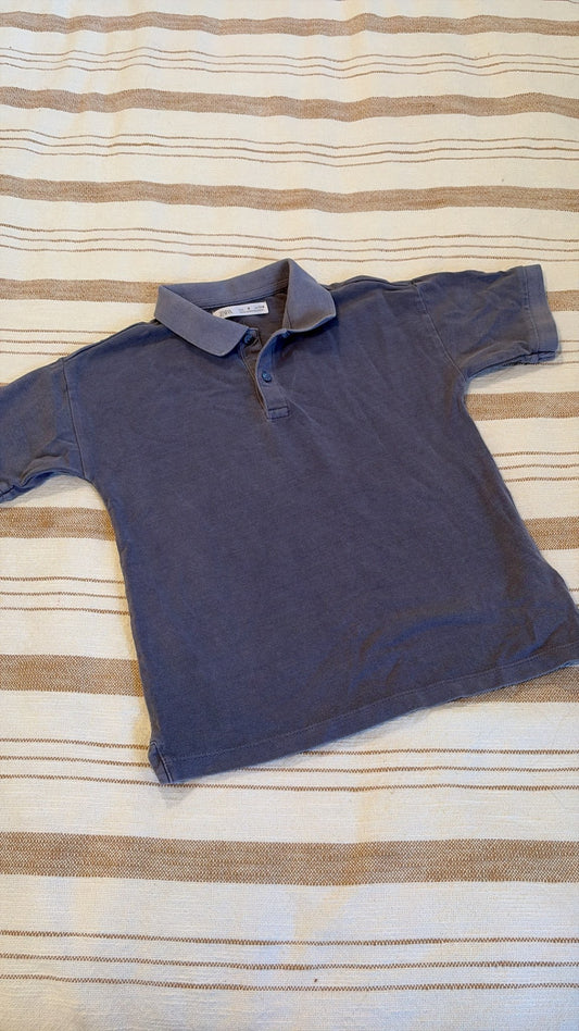 Zara blue polo , Kids 6/6X