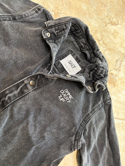 Salt Boys black denim jacket, Kids 6/6X