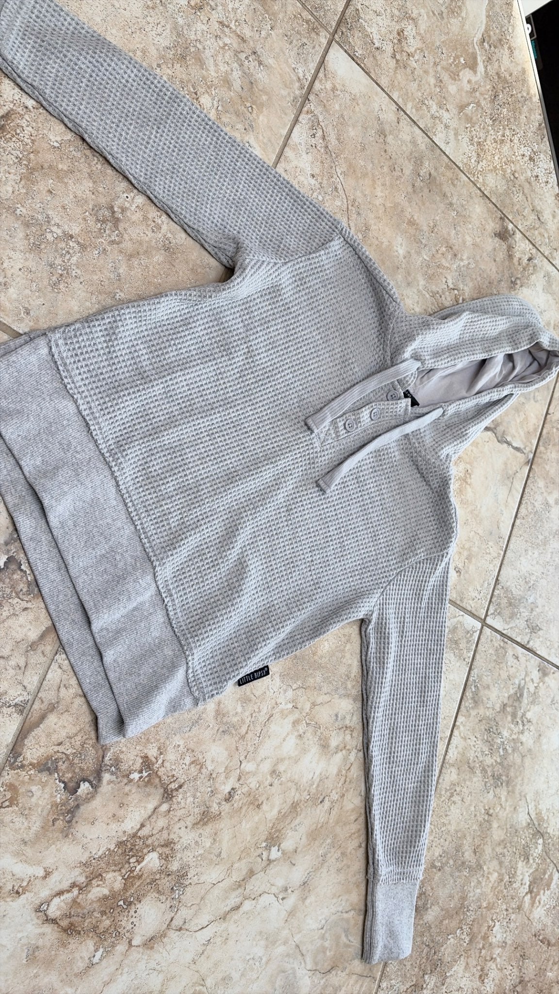 Little Bipsy like new waffle sweatshirt , Kids 6/6X