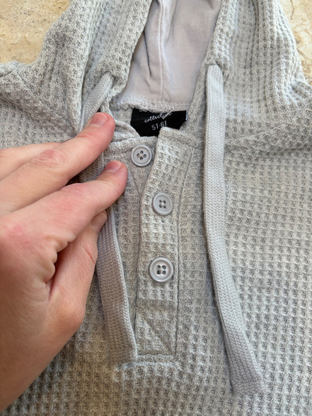 Little Bipsy like new waffle sweatshirt , Kids 6/6X