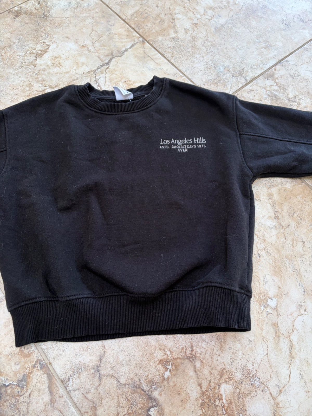 Zara black Los Angeles crewneck , Kids 6/6X