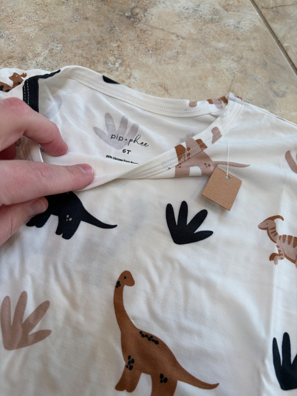 Brand new pip and Phee bamboo dinosaur nightie, Kids 6/6X