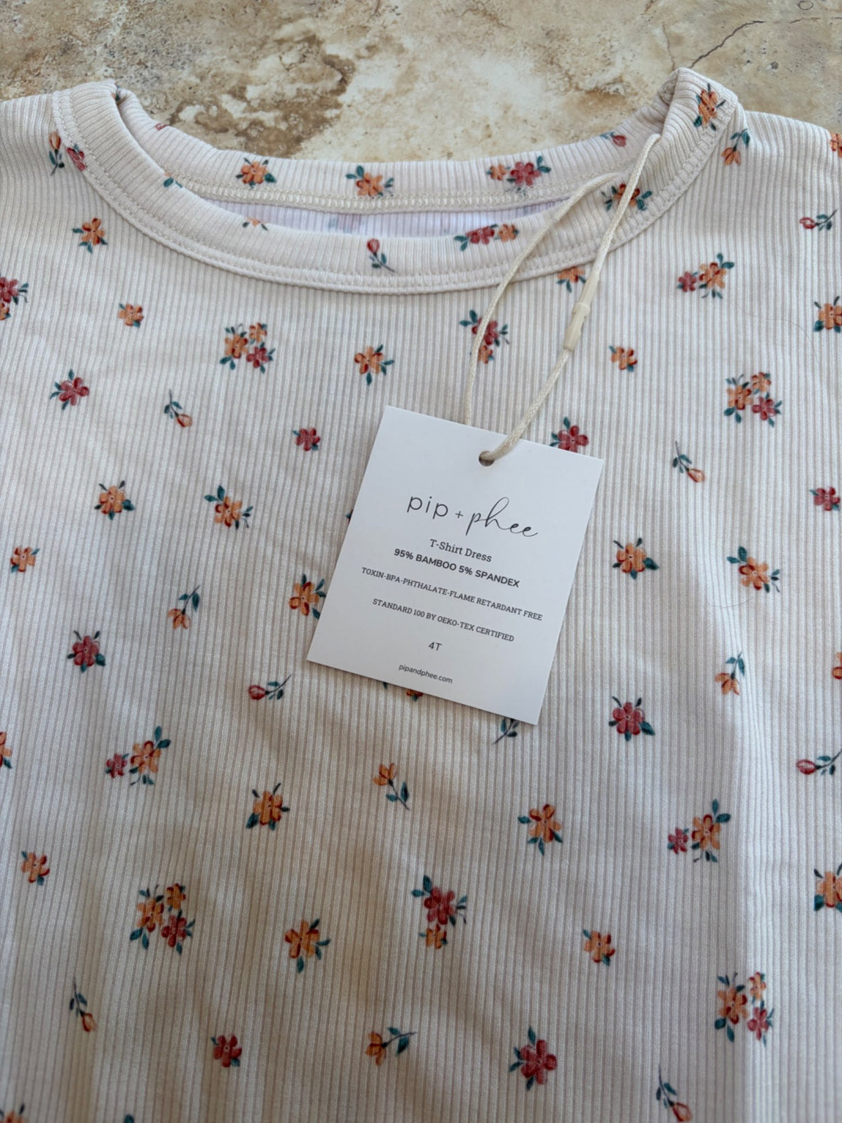 Brand new pip and Phee ribbed bamboo nightie , Kids 4/4T