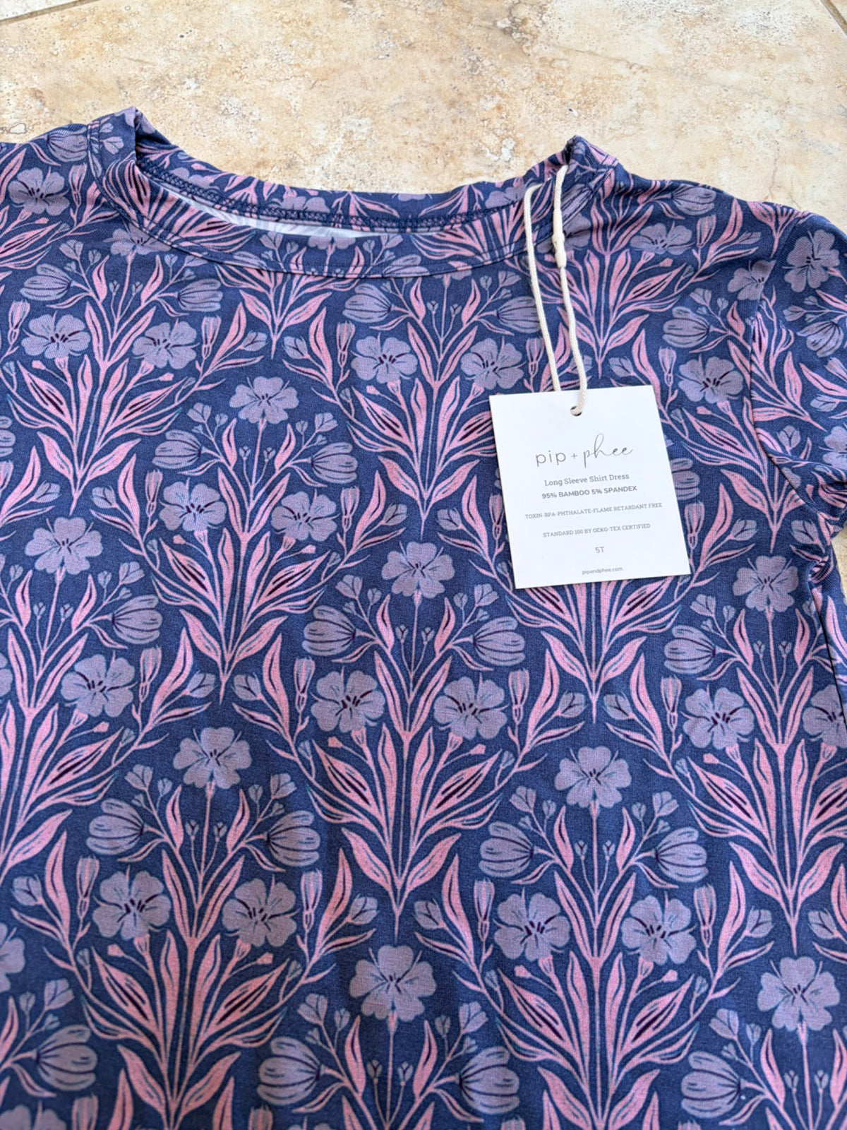 Brand new pip and Phee purple floral nightie , Kids 5/5T