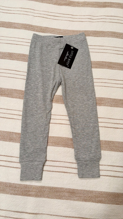BNWT Little Bipsy grey ribbed leggings, Kids 4/4T