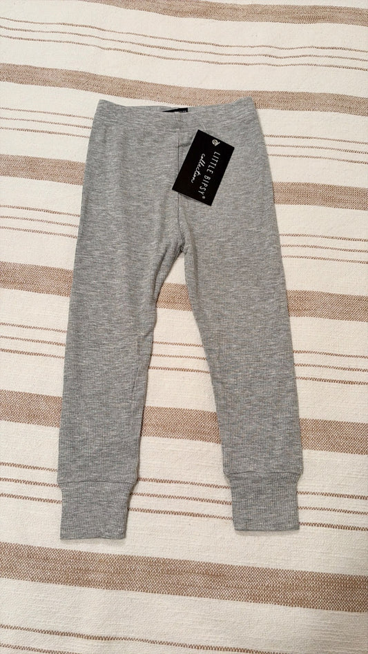 BNWT Little Bipsy grey ribbed leggings, Kids 4/4T