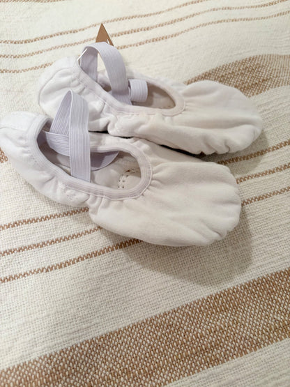 Toddler Girls Ballet Slippers White, Shoes 7.5 (Toddler:2-4yr)