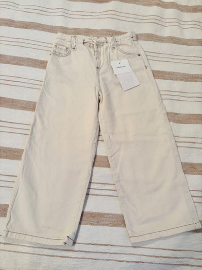 Brand New Zara wide leg jeans, Kids 4/4T