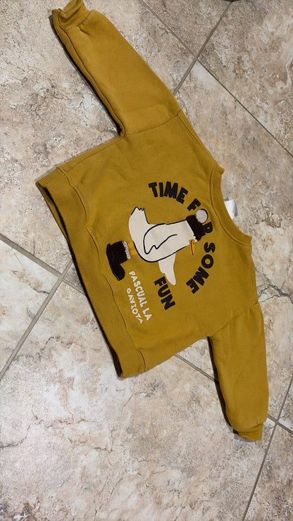 Zara mustard Christmas sweater , Kids 18 Month (12-18M)
