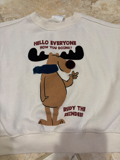 Zara Christmas moose sweater , Kids 3T