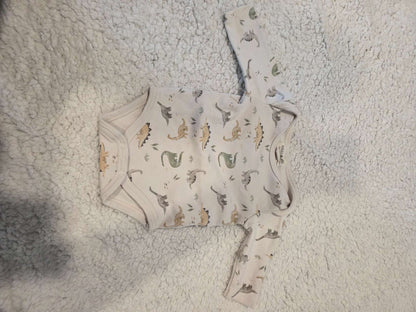 Long Sleeve Dinosaur Onesie, Kids 3 Month (0-3M)