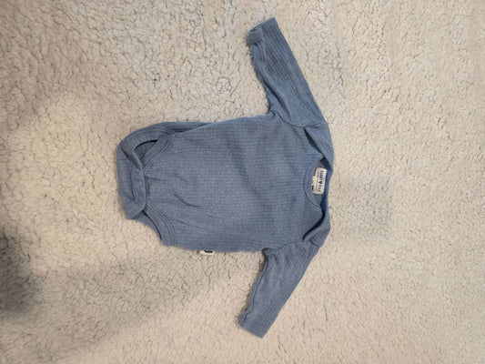 Blue Long Sleeve Onesie, Kids 3 Month (0-3M)