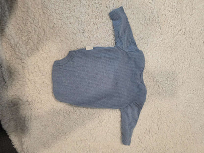 Blue Long Sleeve Onesie, Kids 3 Month (0-3M)