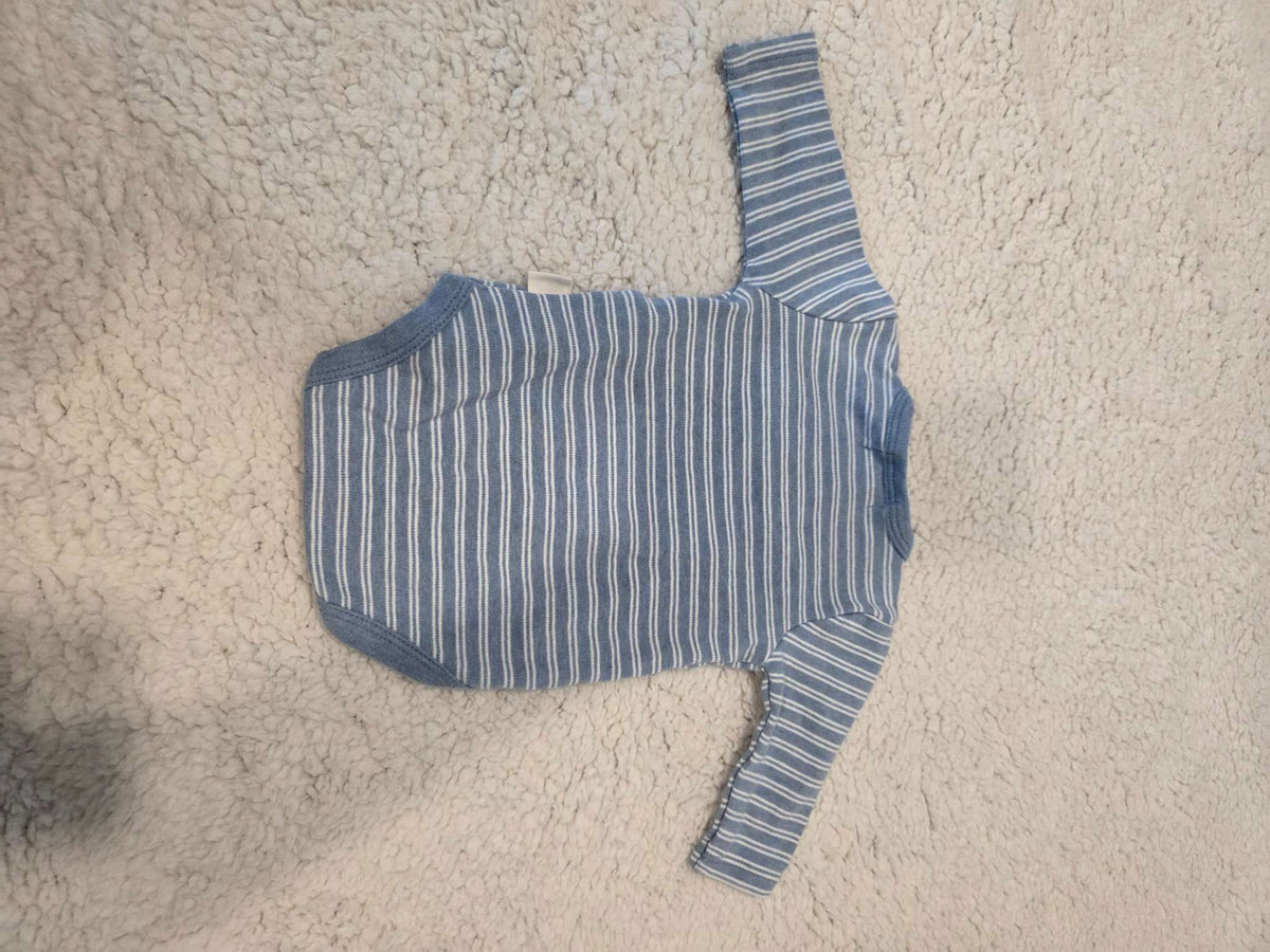 Long Sleeve Striped Onesie, Kids 3 Month (0-3M)