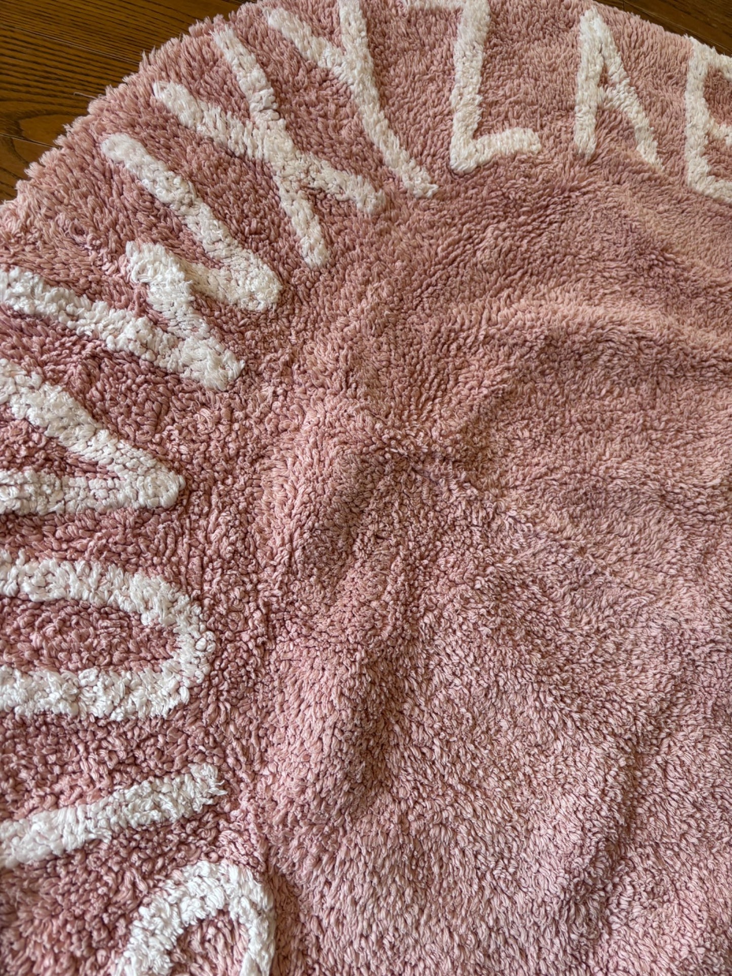 alphabet pink area rug