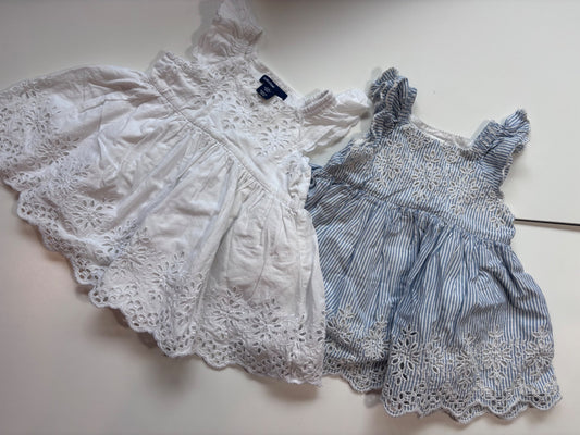 3-6m 2 Gap cutout dresses, Kids 6 Month (3-6M)