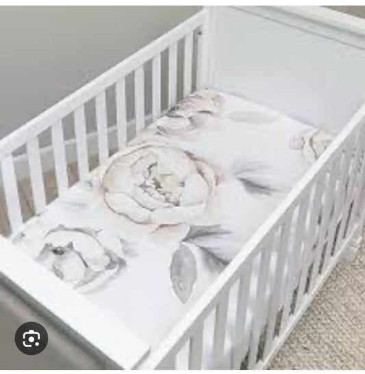 lambs and ivy floral crib sheet