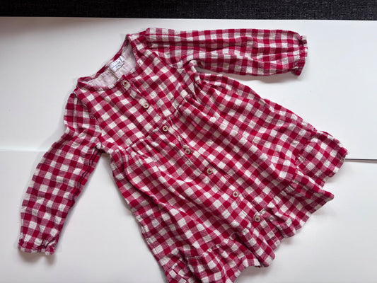 4-5t red checkered dress, Kids 4/4T