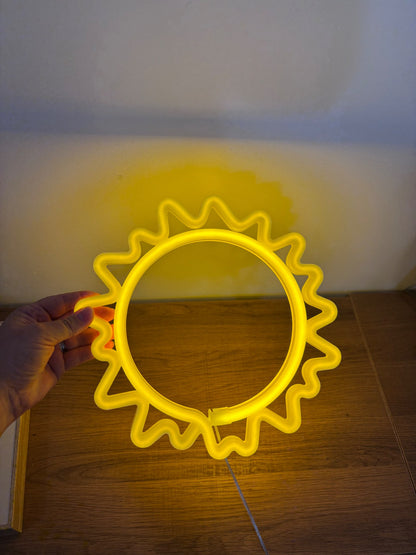 neon sunshine light wall decor