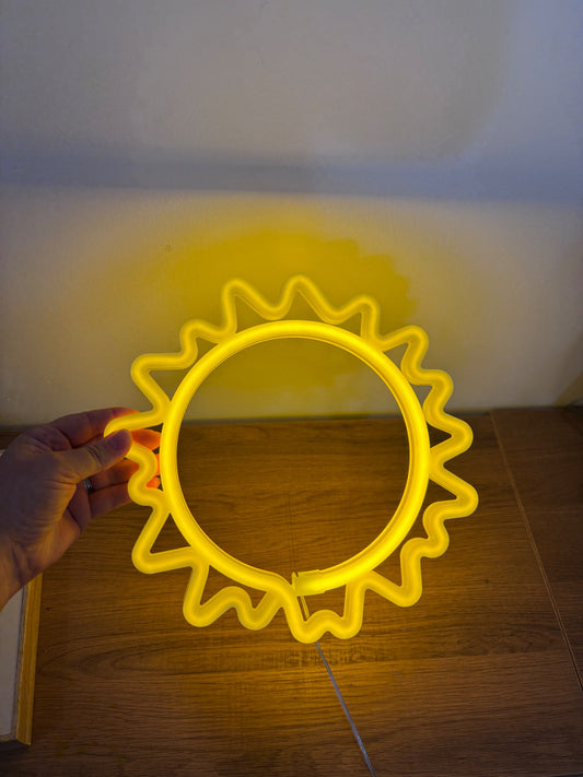 neon sunshine light wall decor