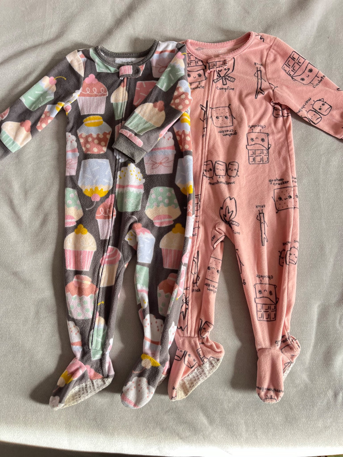 Two fleece onesies, Kids 18 Month (12-18M)