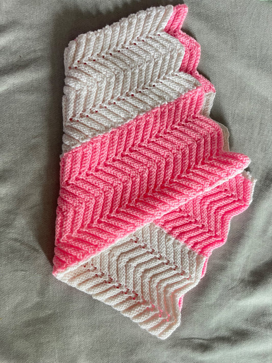 Hand knit blanket
